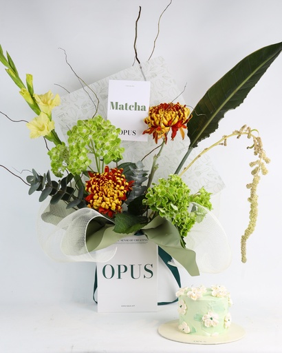 Matcha & White Floral